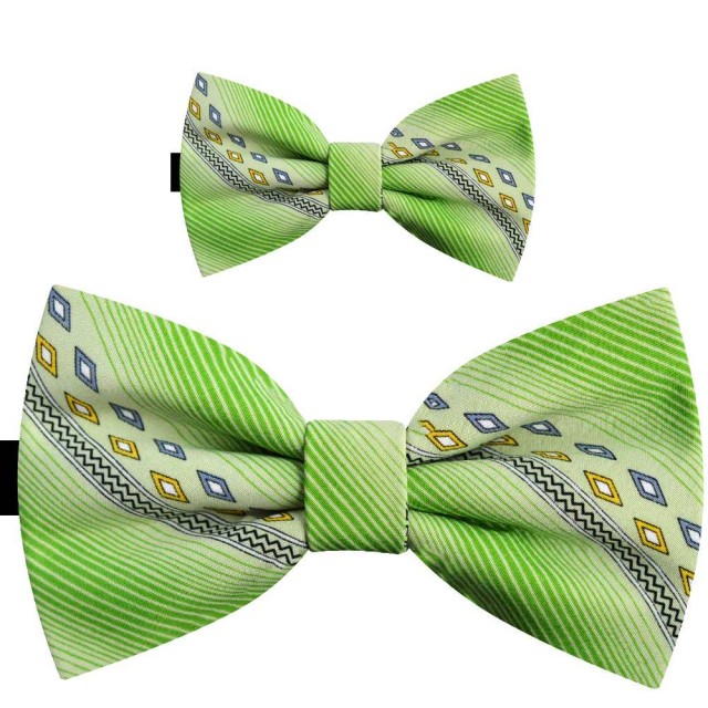 Papioane tata fiu, verde Absint, print romburi